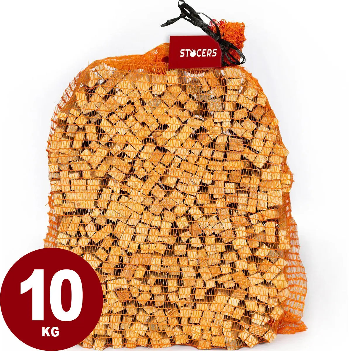 aanmaakhout in oranje netzak van 10 kilo